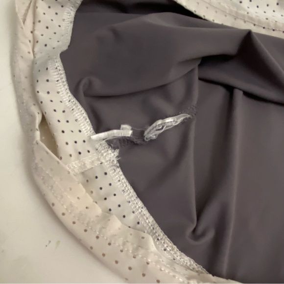 Peloton Athletic Scoop Muscle Tank Top Mesh Grey White Activewear Medium? - Picture 3 of 5